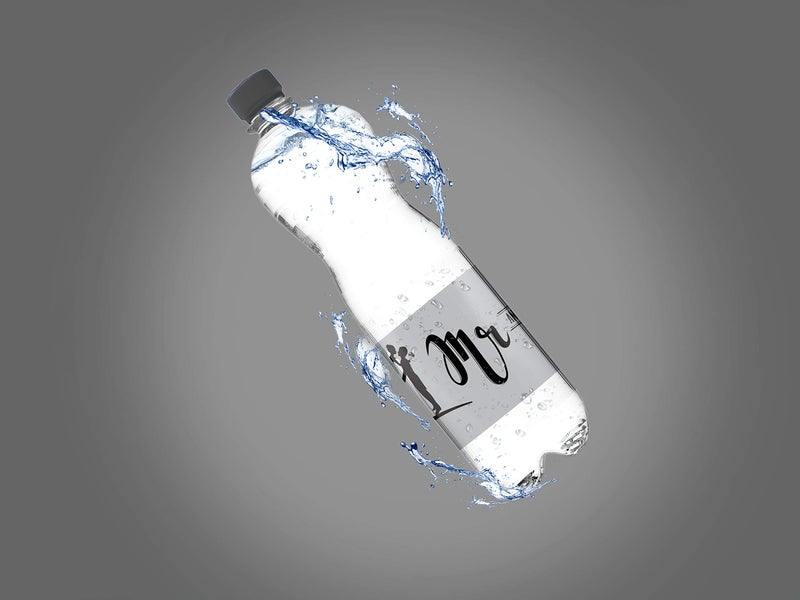 InStockLabels.com Mr. and Mrs. Silhouette Water Bottle Labels 2 x 8 Inch 50 Total Stickers On A Roll - Image 4